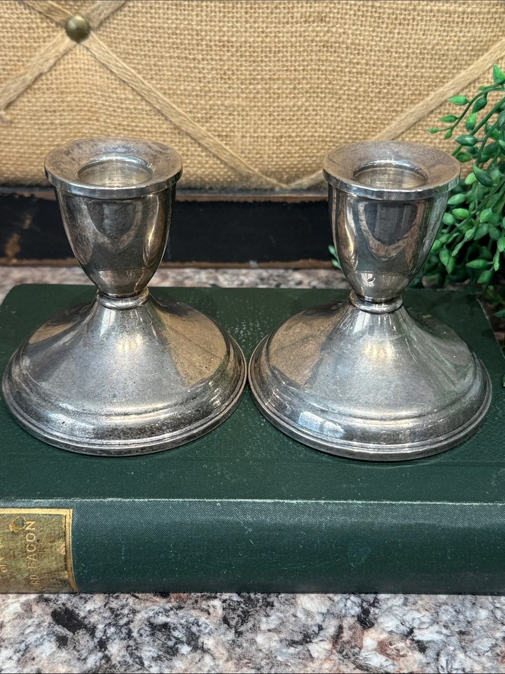Sterling Weighted Candlestick Pair - Home Accents